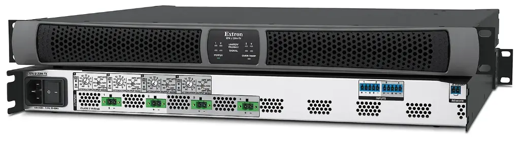 EXTRON XPA U 2004 FX FOUR CHANNEL FLEXIBLE OUTPUT AMP, 200W